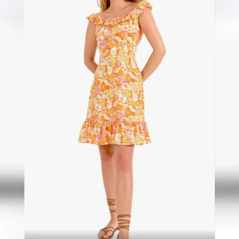 EUC Molly‎ Bracken Retro Frill Strap Dress Medium